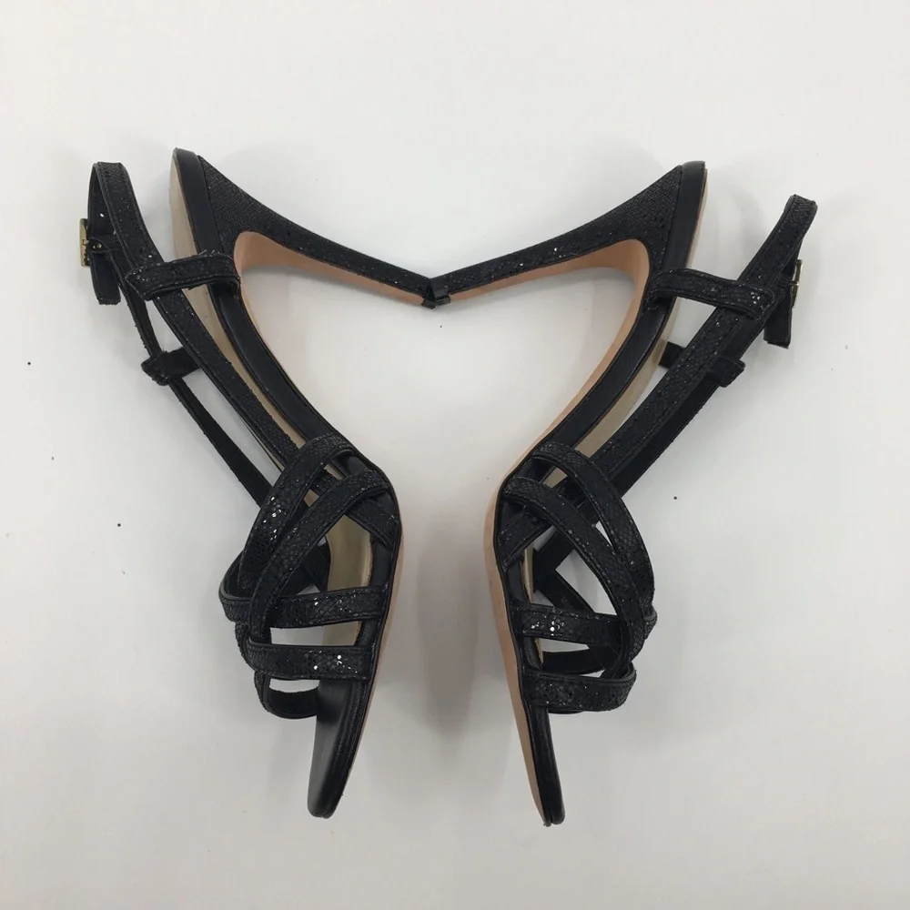 Kate‎ spade black strapped high heels size 9M
